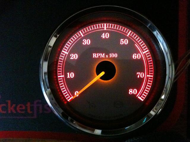 Red Gauge w/Stock Yellow Needle