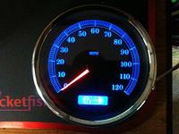 Blue Gauge w/Red Needle and blue Mileage for Juston Anderson of Maplewood, MN